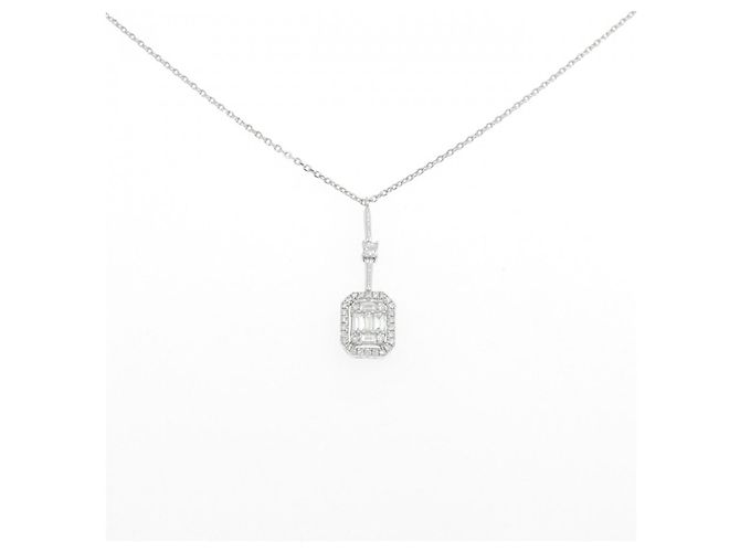 Autre Marque Au750 Diamant-Halskette Silber