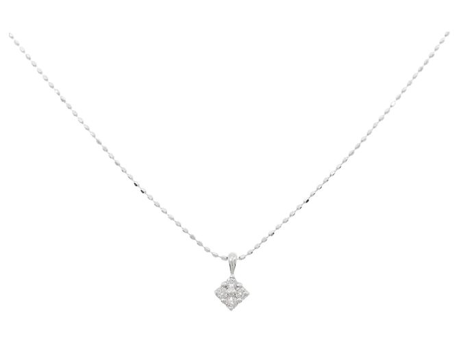 Autre Marque 10K Weißgold-Diamantkette Silber