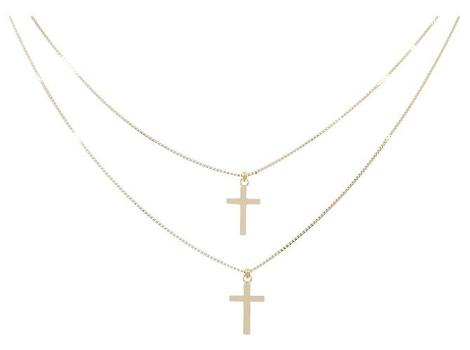 Autre Marque Collana con Croce Au750 D'oro
