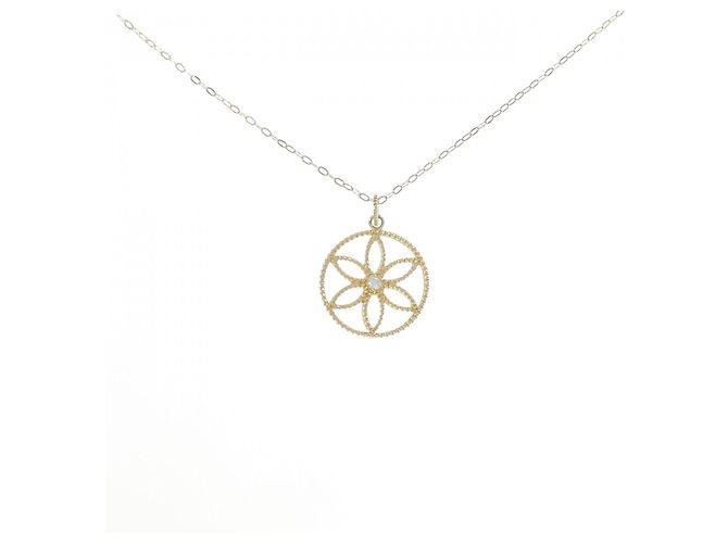 Autre Marque Au750 Diamant-Halskette Golden