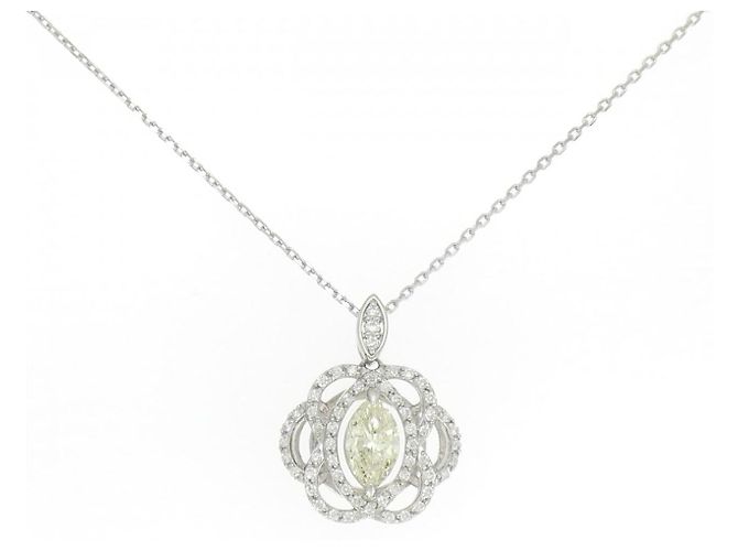 Autre Marque Collana di Diamanti PT900 PT850 Argento