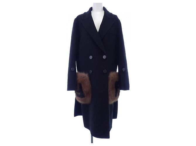 Fendi Wool Coat Black