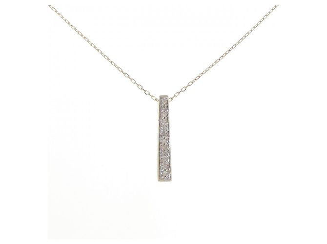 Autre Marque Collar de diamantes Au750 Dorado