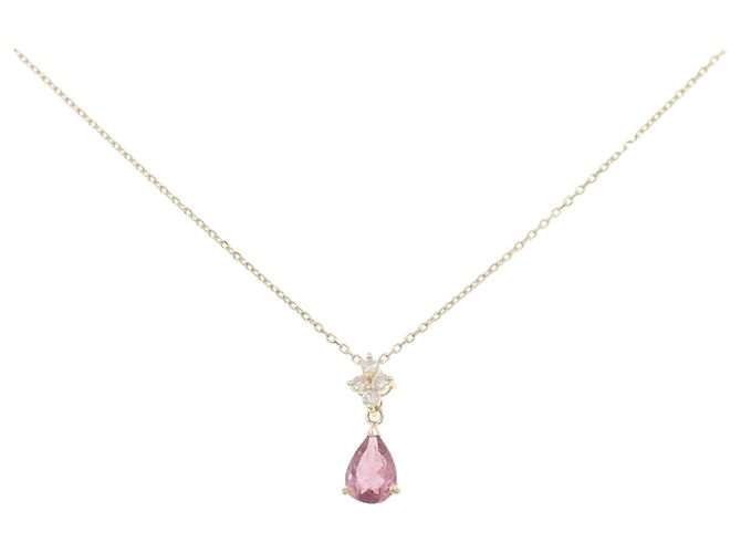 Autre Marque Collana in Topazio e Diamanti Au750 D'oro