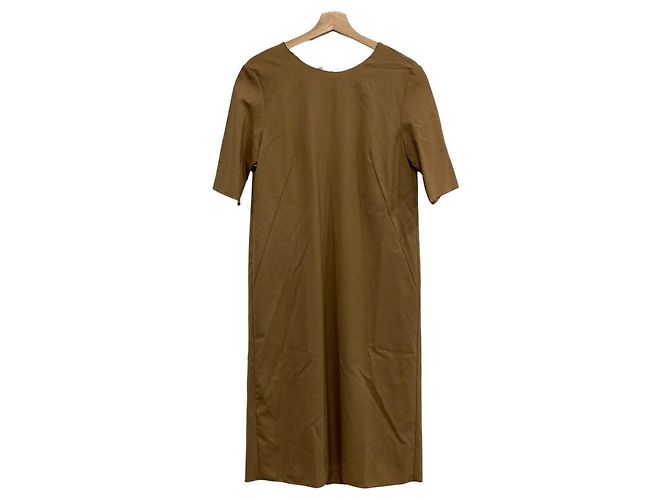 Autre Marque PLAIN PEOPLE Langkleid mit halben Ärmeln Braun Kamel
