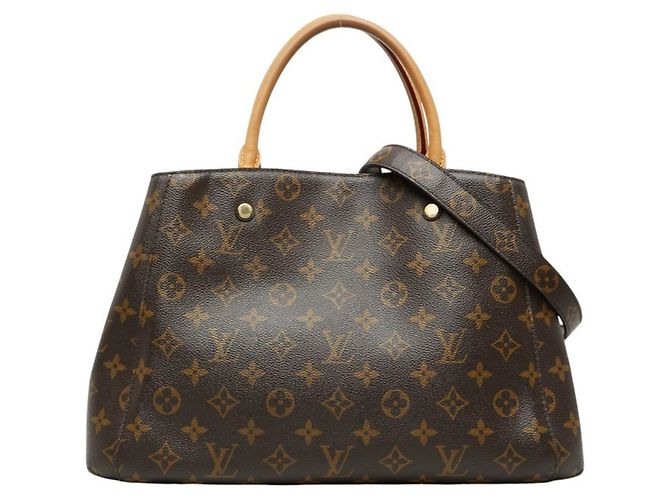 Sac à main Louis Vuitton Monogram Montaigne MM Marron