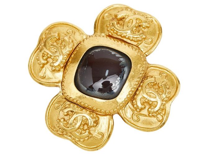 Chanel Coco Mark Vintage Brosche Golden