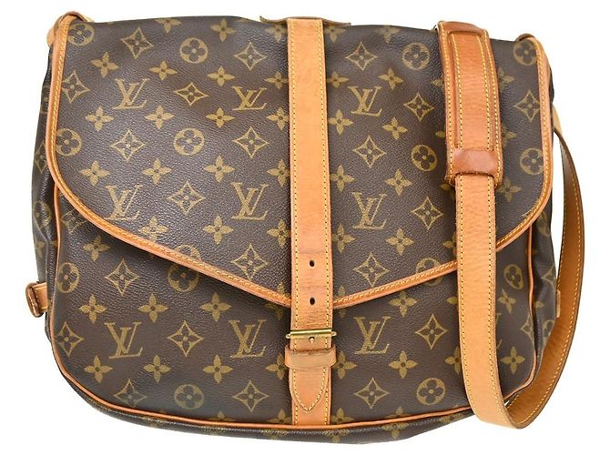 Louis Vuitton Saumur Monogram Canvas 35 Marron