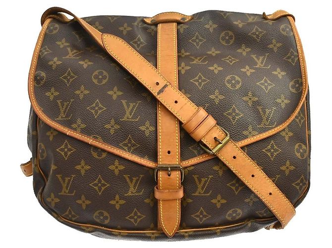 Louis Vuitton Saumur Monogram Canvas 35 Marron