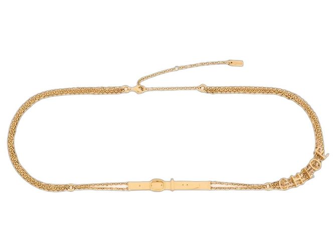 Cinto bijouterie Chloé Mini Belt em metal dourado