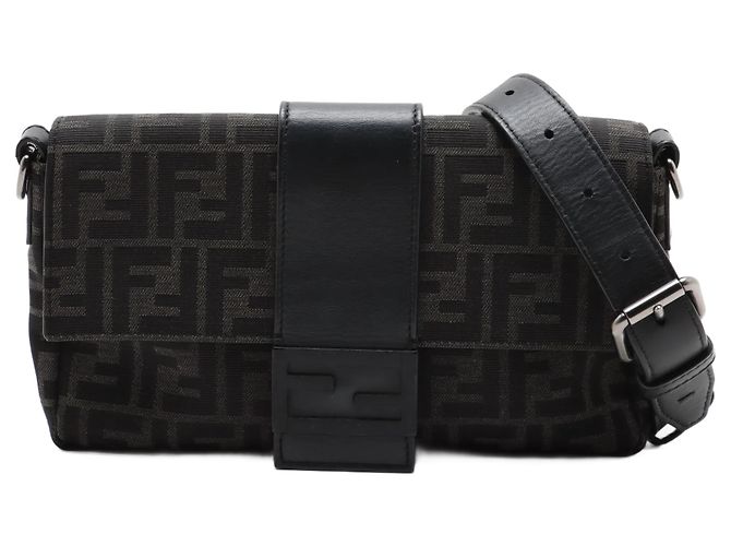 Fendi Baguette Convertible Belt Zucca canvas medium Black