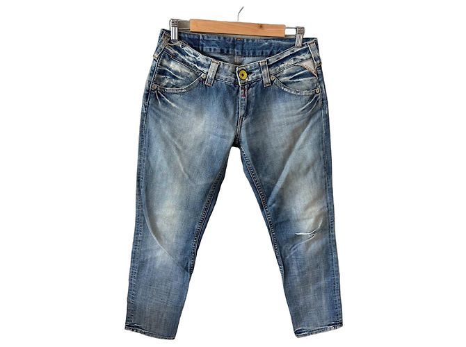 Autre Marque Replay Vaqueros Slim Straight Denim Azul Mujer
