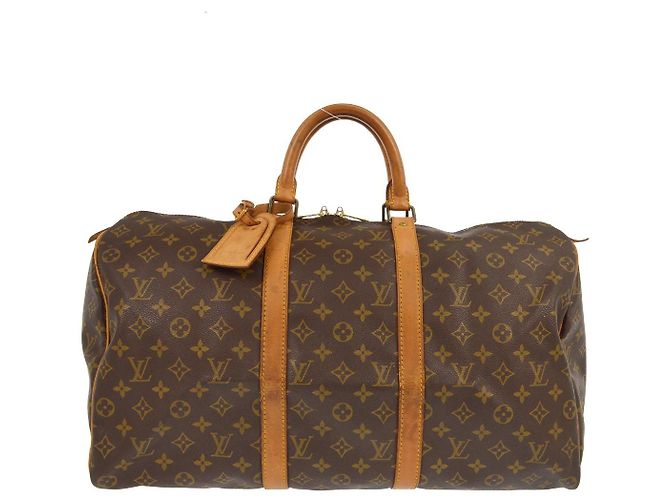 Louis Vuitton Keepall Monogram Canvas 50 Castaño