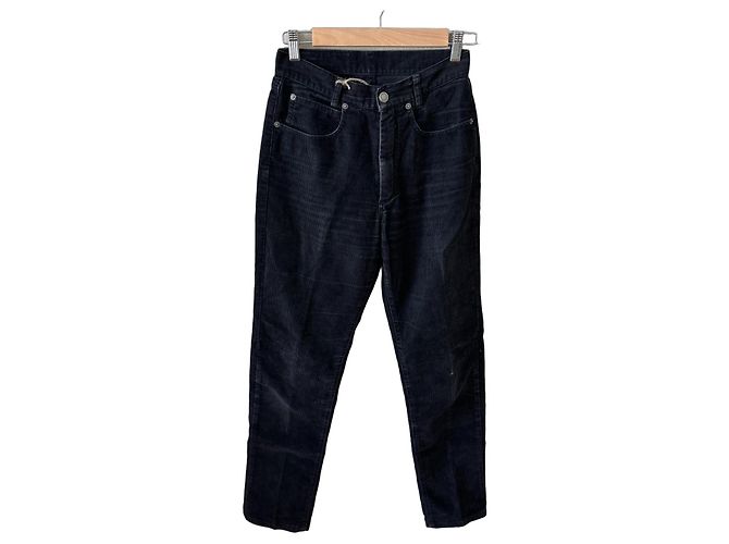 Thomas Burberry Cordhose Schwarz