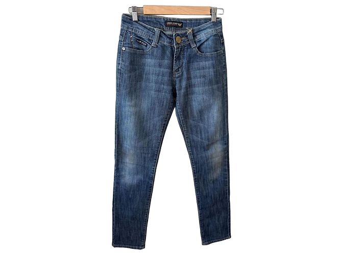 Jeans Slim in Denim Blu Giorgio Armani