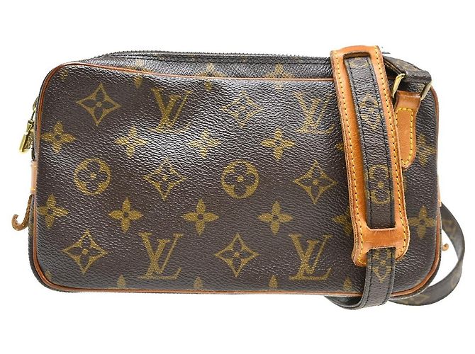 Louis Vuitton Pochette Marly Bandouliere Monogram Canvas medium Marron