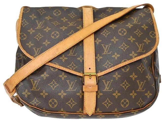 Louis Vuitton Saumur Monogram Canvas 35 Marron