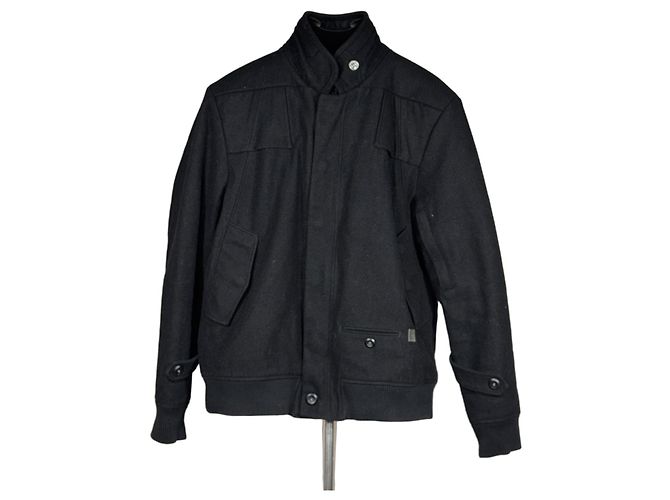 Autre Marque G-Star Raw N°3301 Wool Blend Bomber Jacket Black