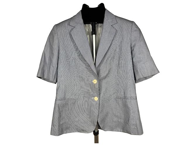 Giacca Burberry a maniche corte - Blu e Bianco