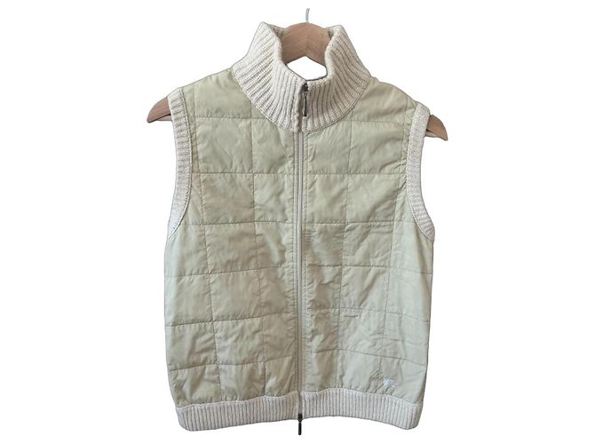 Burberry Beige Steppweste aus Strick
