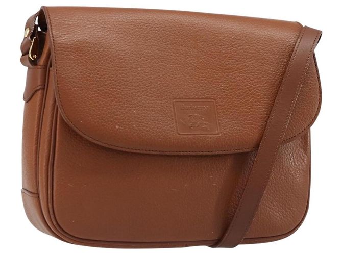 Borsa a Spalla Burberry in Pelle Marrone Oro Auth 187376 D'oro