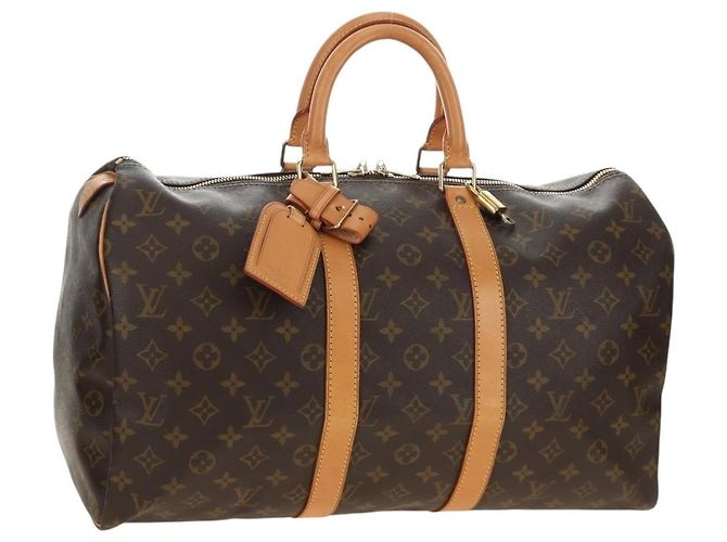 LOUIS VUITTON Monogram Keepall 45 Boston Bag M41428 LV Auth 184996V Monograma