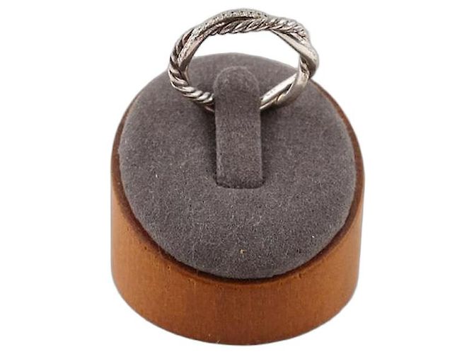 David Yurman Silberring mit Diamanten Infinity crossover ring Silber