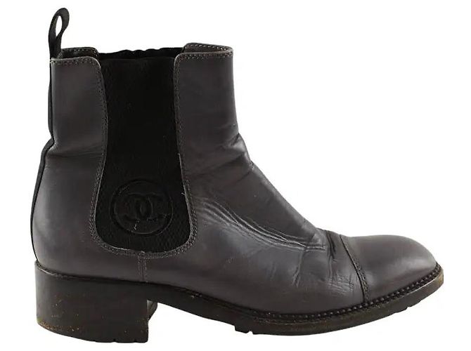 Chanel Grey boots