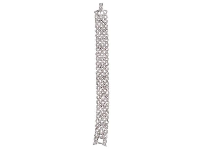 Swarovski Pulseira prateada adornada com diamantes Prata