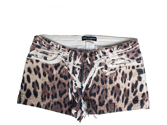 Dolce & Gabbana, shorts con stampa leopardata Marrone