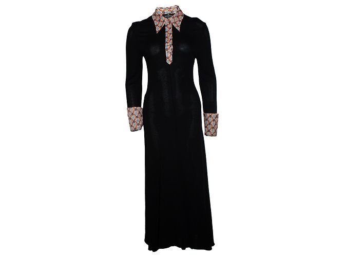 Etro, vestido midi con cuello negro