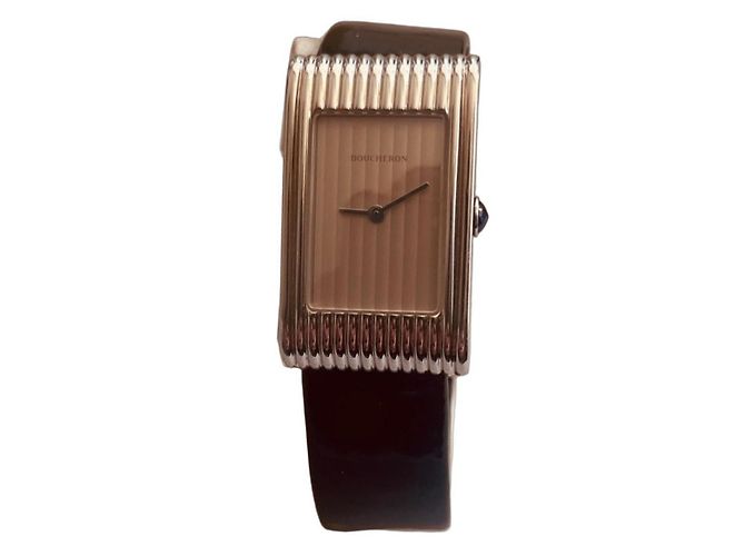 Boucheron Reflet Uhr Stahl Medium Silber
