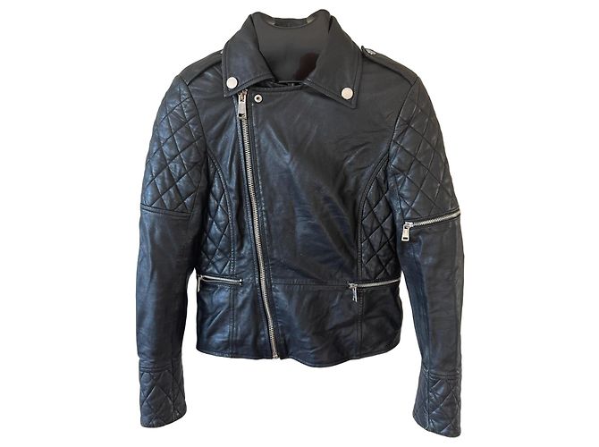 Guess Steppleder-Bikerjacke Schwarz