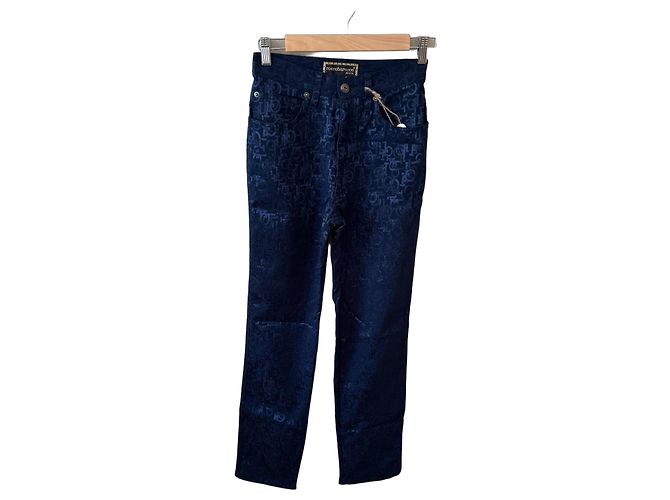 Monogramm-Jeans Roccobarocco Dunkelblau
