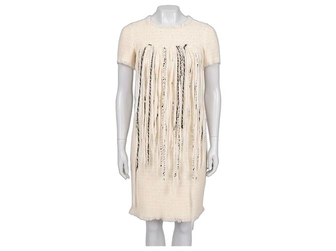 Chanel 2010 weißes Wollkleid Gr. 38 Gebraucht