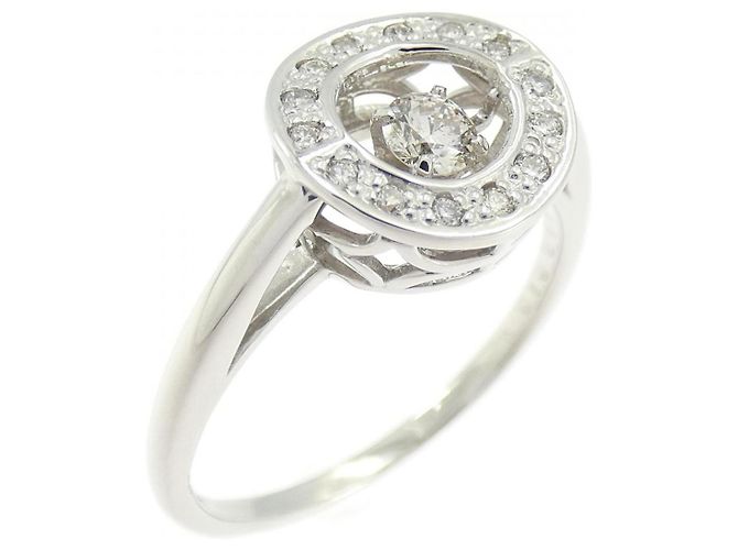 Autre Marque Anello in platino Pt900 e diamante Argento