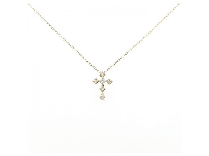 Autre Marque Collana a Croce con Diamanti Au750 D'oro
