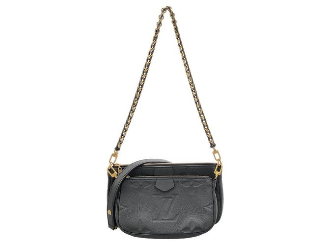 Louis Vuitton Monogram Empreinte Multi Pochette Accessoires Shoulder Bag Black