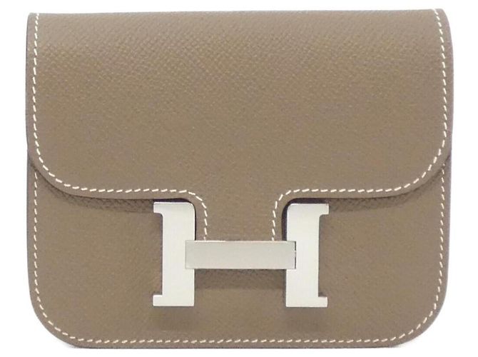 Hermès Portafoglio Slim Constance Hermes Marrone