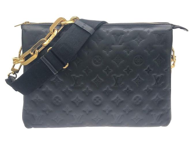 Louis Vuitton Monogram Coussin MM Shoulder Bag Black