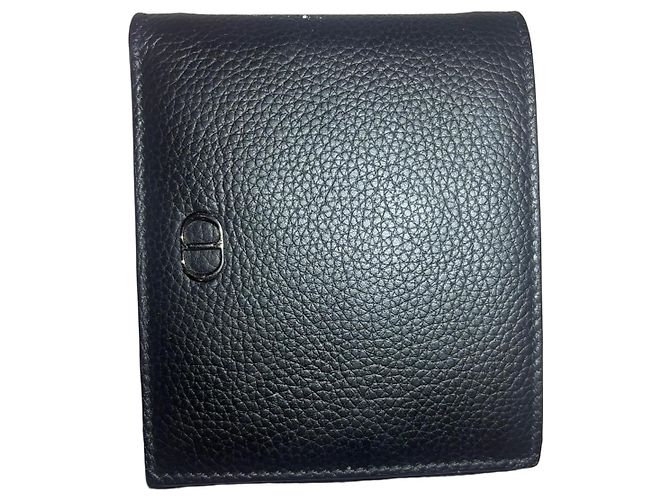 Dior black leather wallet