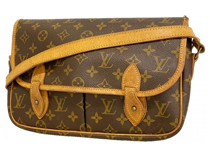 Borsa a tracolla Louis Vuitton Monogram Gibeciere MM M42247 Marrone