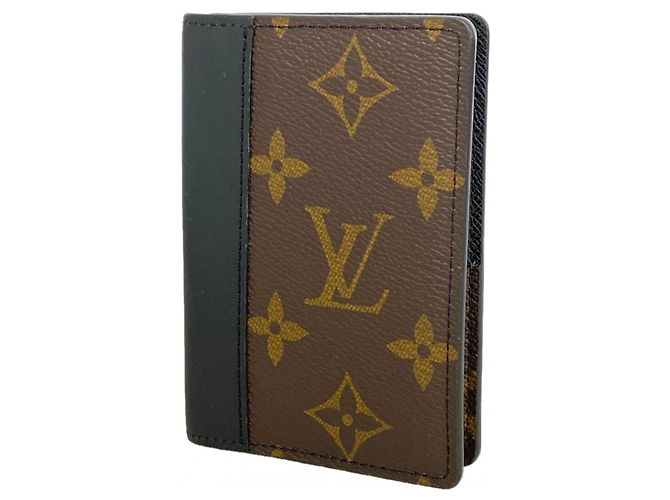 Organizer Tarjetero Monogram Macassar Louis Vuitton Castaño Negro