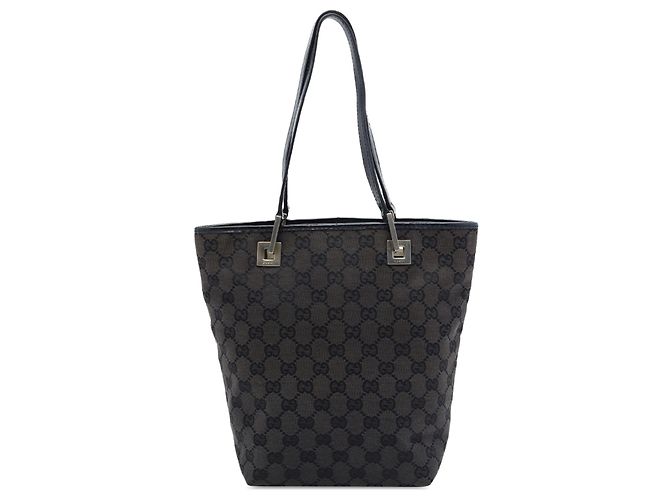 Tote em lona GG marrom Gucci