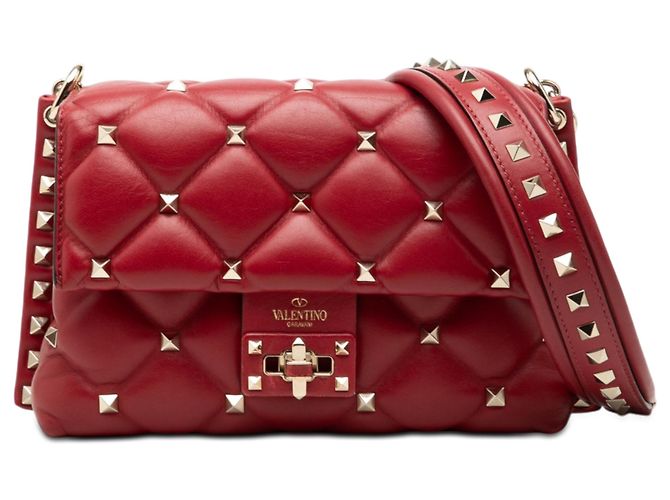 Valentino Red Nappa Candystud Crossbody Roja