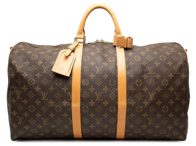 Louis Vuitton Marrom Monogram Keepall Bandouliere 55