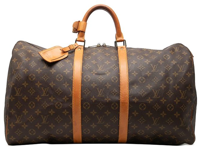 Louis Vuitton Marrom Monogram Keepall 55