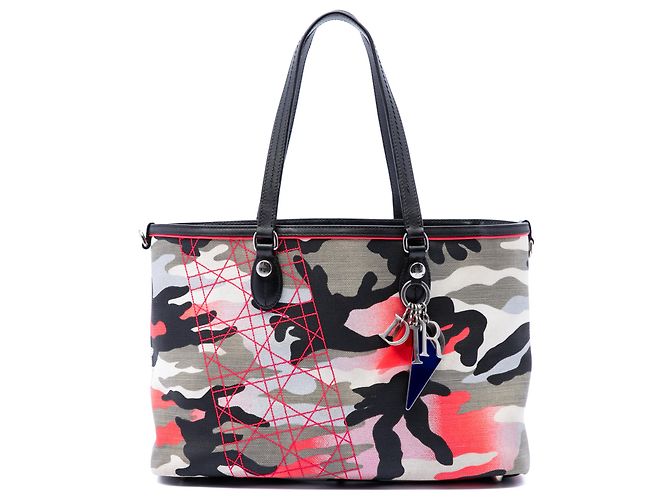 Tote Dior Gray Anselm Reyle Medium Canvas Camouflage Marrone