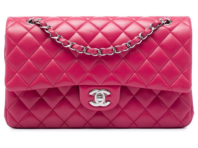 Chanel Rosa Medium Classic Lambskin Double Flap