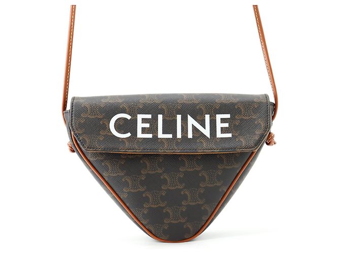 Céline Sac Triomphe Triangle Celine Marron